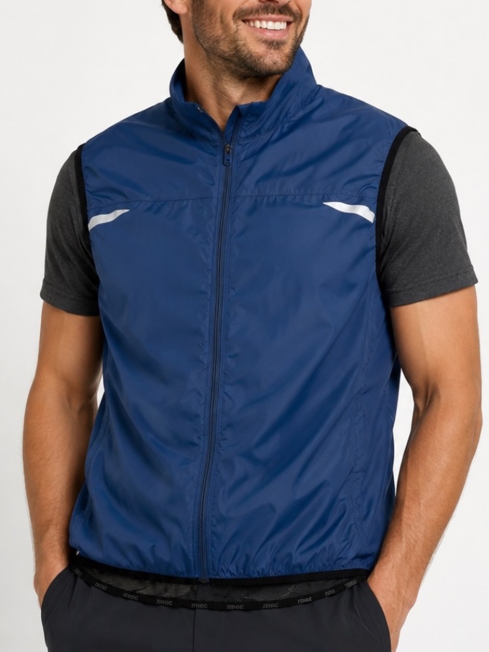 MEC Vest Mens Size Large Blue Lightweight Vented Mesh Hiking Camping Gorpcore
